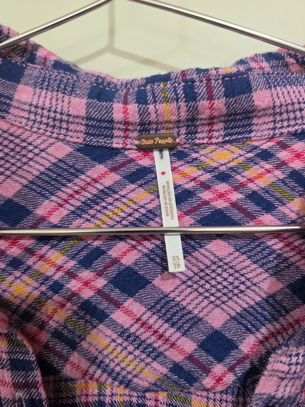 Free People Milo Plaid Button Down Mini Dress XS NWOT